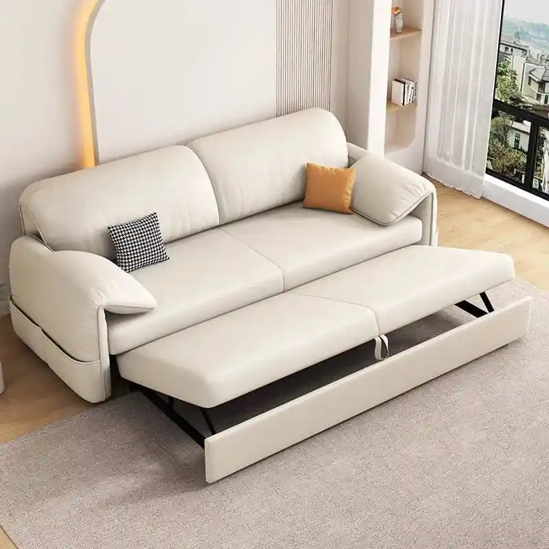 Straight-line couch bed picture featuring sofa cum bed, sofacum bed, padded arms
