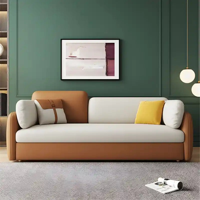 pull-out bed with storage compartment couch sleeper sofa bed design compact sofa