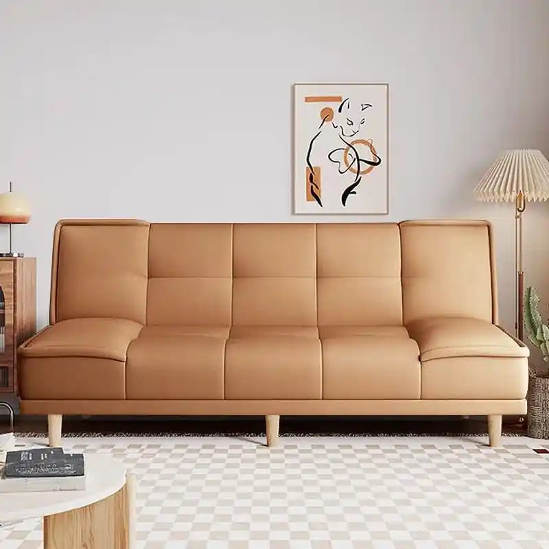 black sofa cam bed with click-clack sleeper sofa design front view
