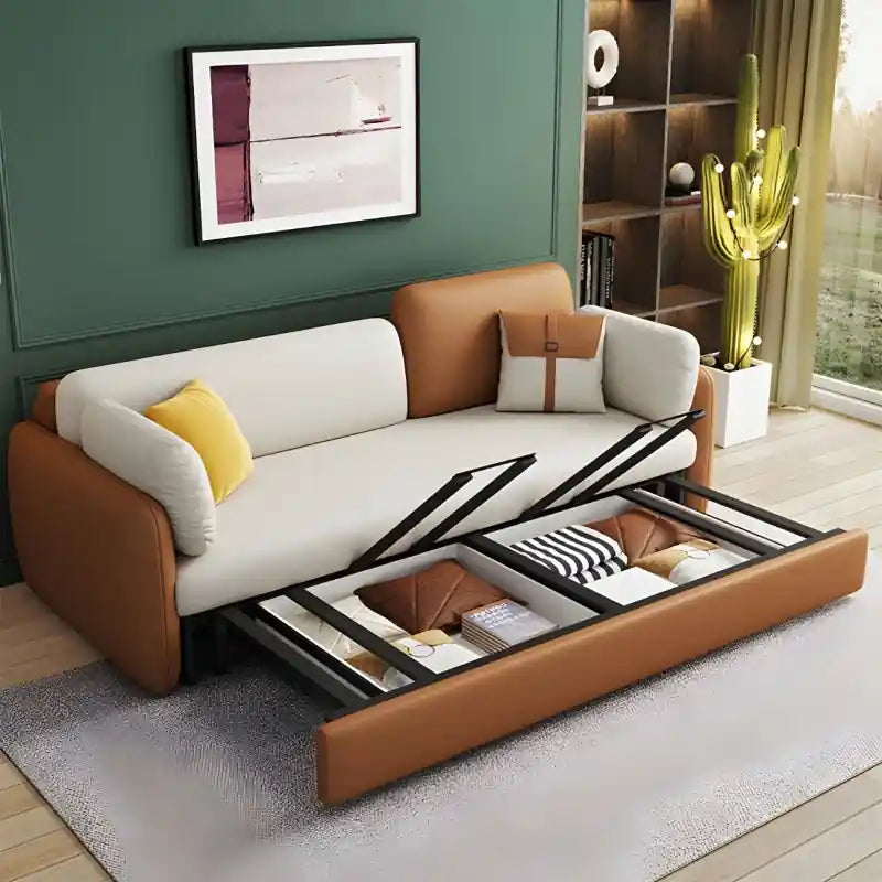 sofa extended into flat bed convertible sofa bed couch sleeper fabric finish