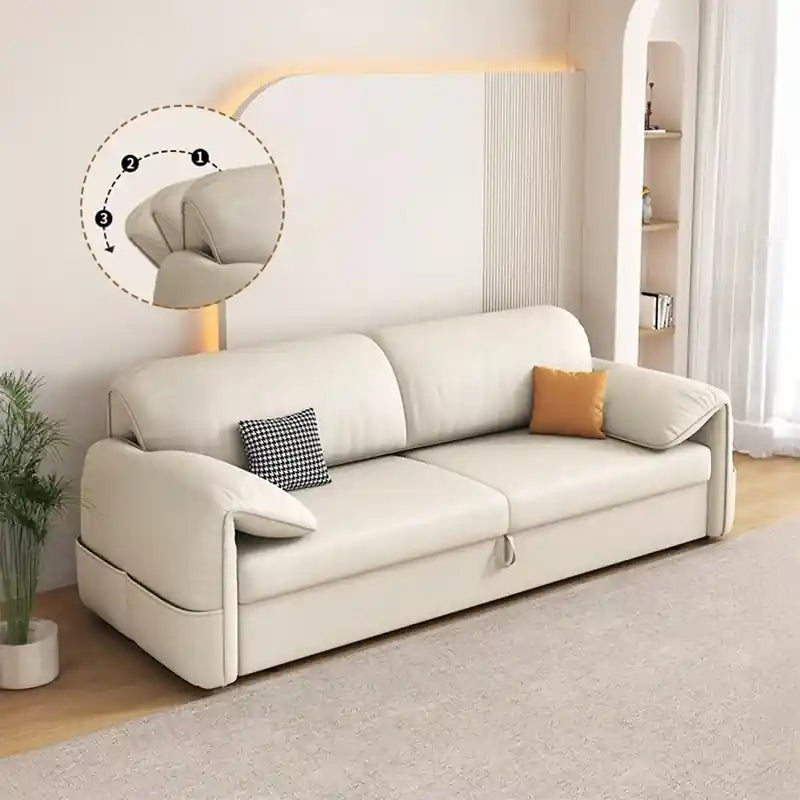 Fold-out sleeper sofa image with convertible sofa bed, sofa bed design, queen-size layout