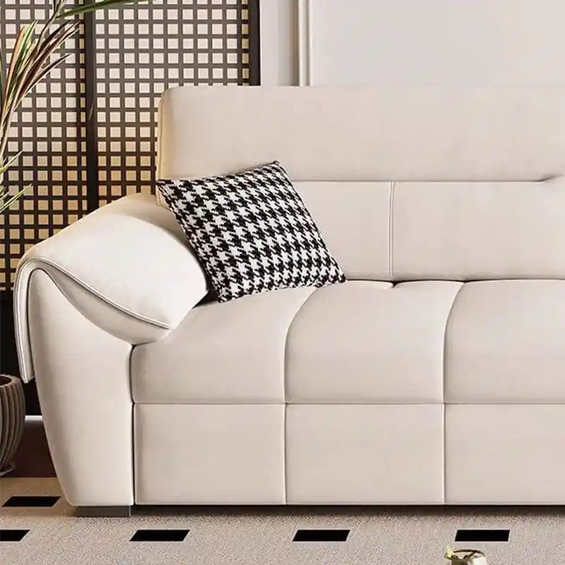Pull-out sofa bed with soft-touch fabric upholstery, space-saving design, sofa cum bed utility, and compact couch sleeper comfort