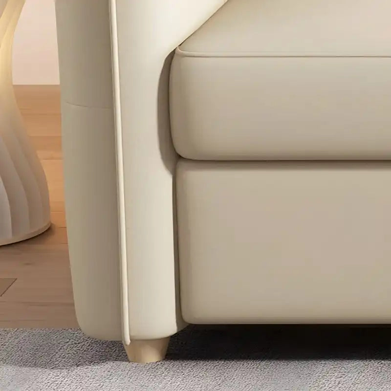 sofa cumm bed with storage chaise shown in modern living room view
