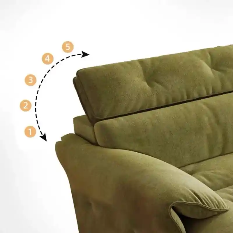 Remote control detail for Norris sofa bed couch adjustable comfort feature