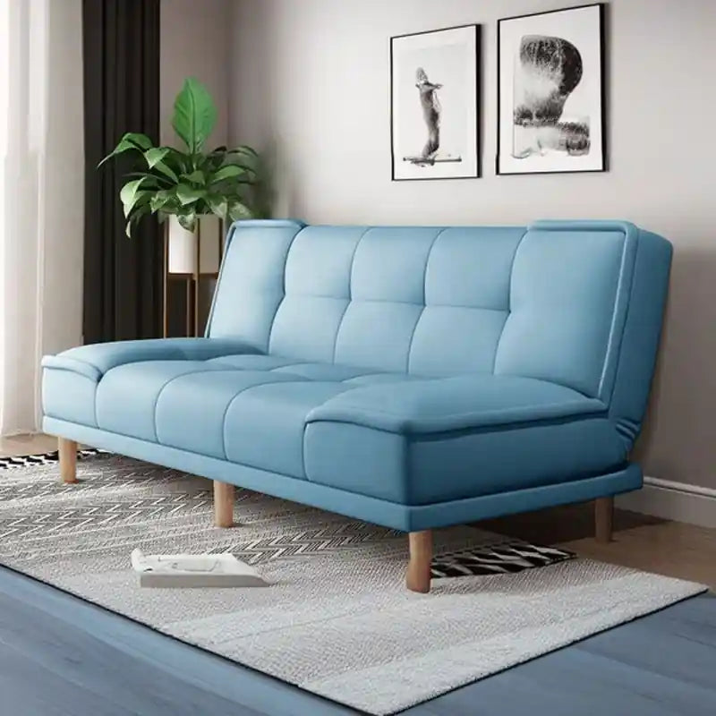 brown sofa cumm bed in modern sofa bed side view