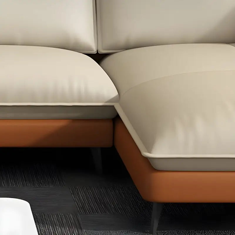 Designed as a spacious corner sofa, it offers a relaxed 5 seater sofa layout