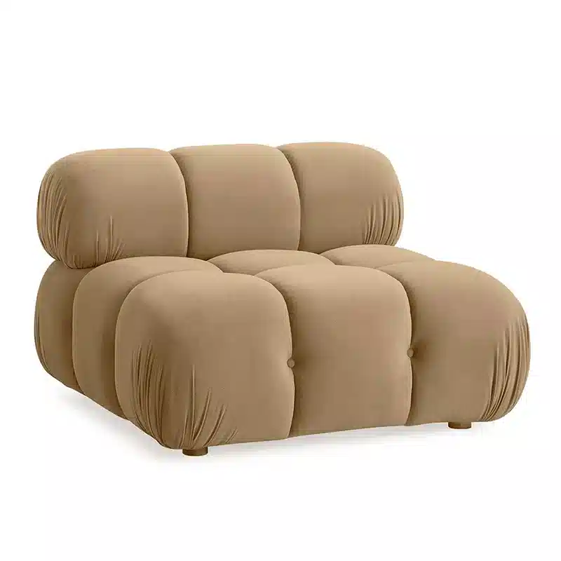 Built with a durable pine frame and reinforced plywood panels, its structure supports high-density foam and an advanced spring system for lasting comfort.