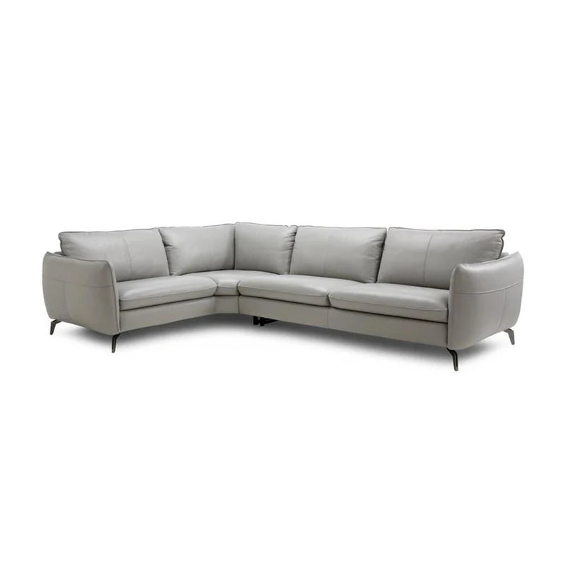 This Jade leather couch combines clean geometry and plush seating into one refined furniture set for urban homes.