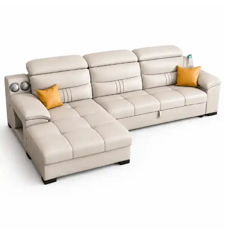 seating comfort. With hidden storage and ottoman additions, this couch bed