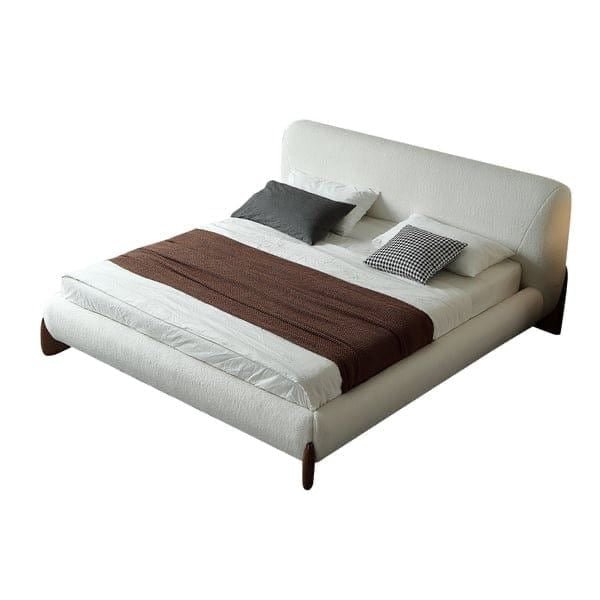 The low-profile structure and seamless contours deliver a calming aesthetic that complements modern style bed