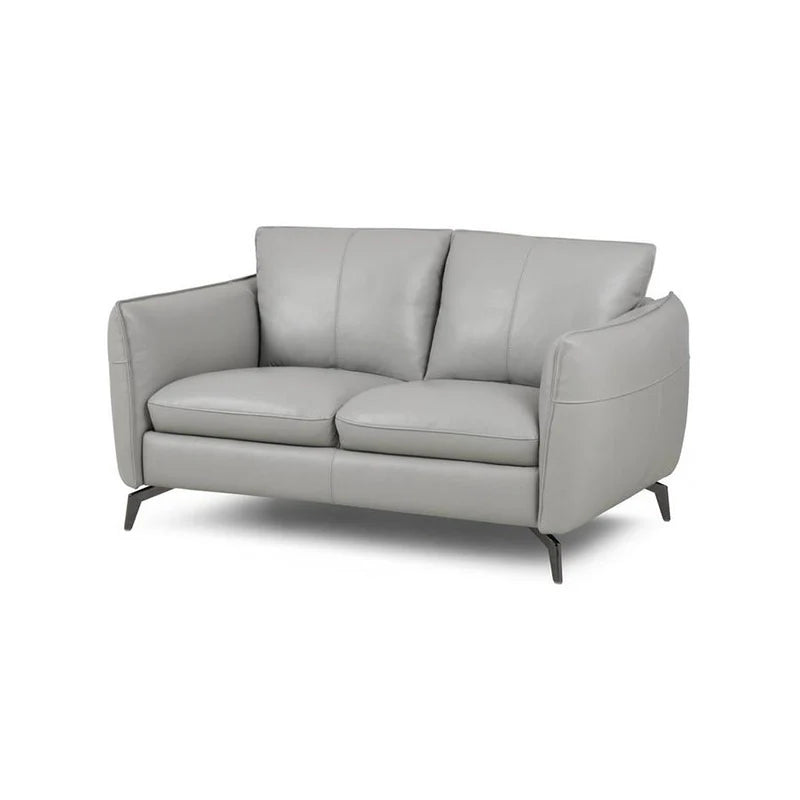 features rounded armrests, high ground clearance, and neatly piped edges for a polished finish