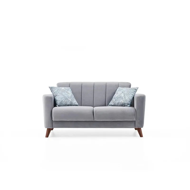 Yellow sofa on a white background