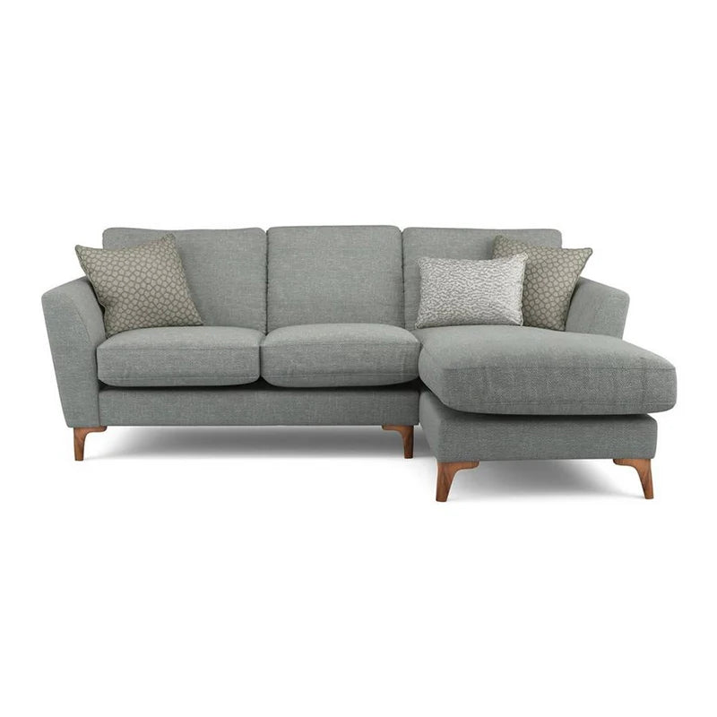 Soft grey fabric sofa with modern sofa design and living room sofa set, L shape seater configuration