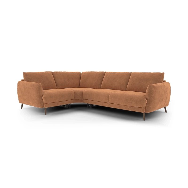 Premium tan leather-look upholstery with refined stitching