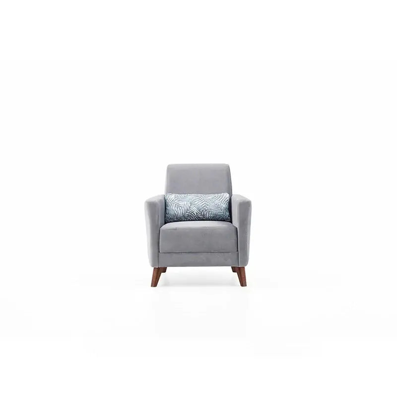 Yellow sofa on a white background
