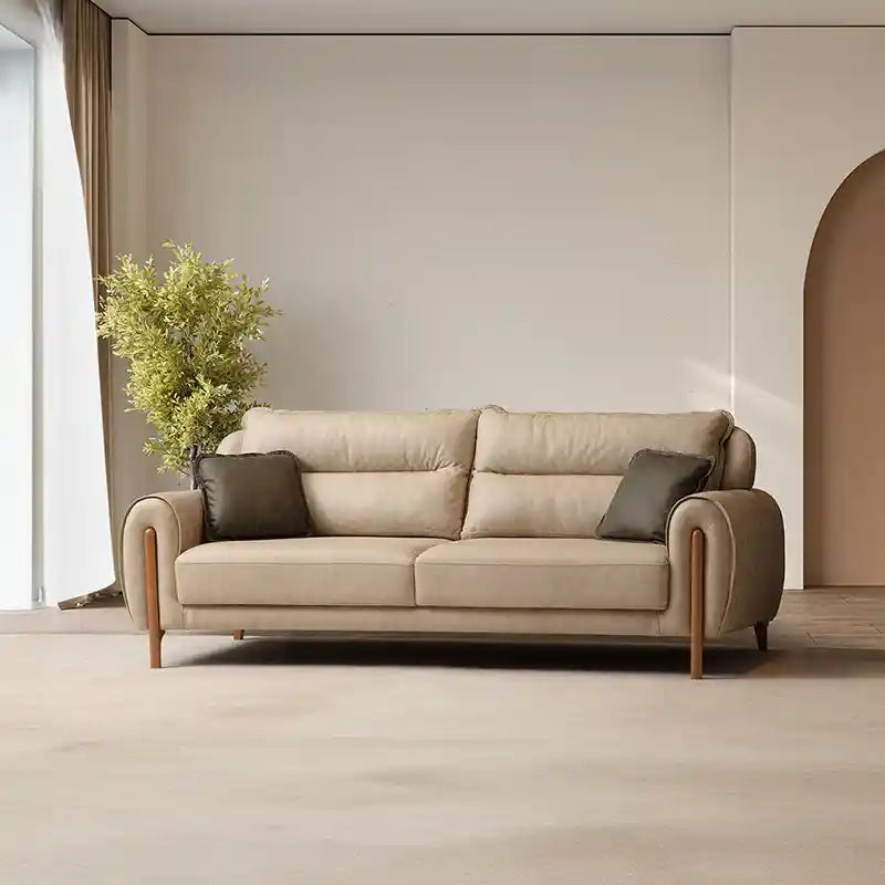 Olive green main sofa with beige chairs premium sofa modern sofa design fabric sofa