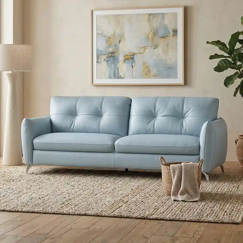 Clean-lined leather sofa design with modern sofa design and premium sofa appeal, 3 seater