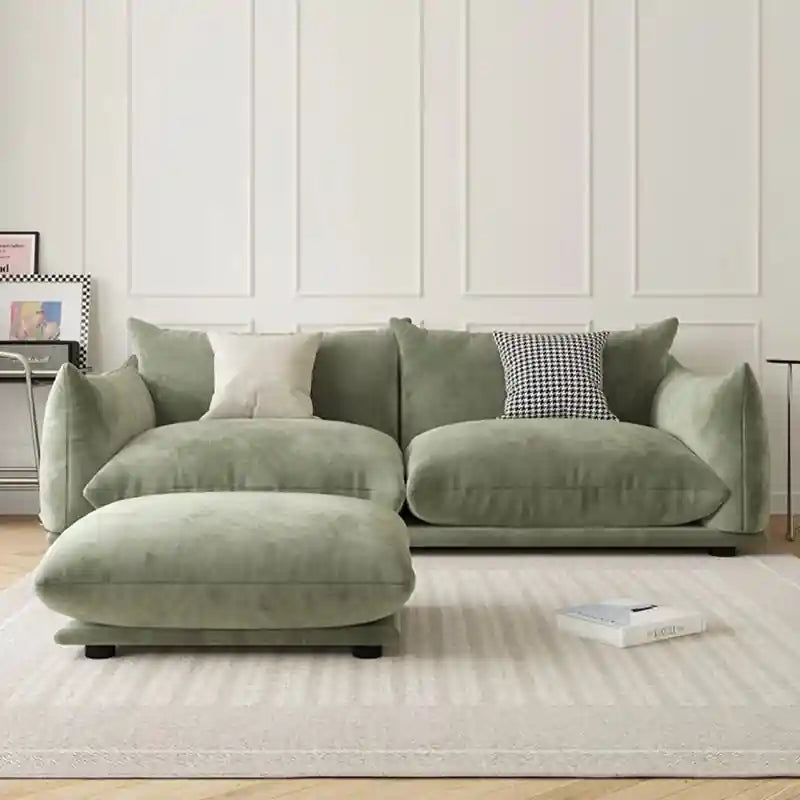 Designed as an elegant l shape sofa set or straight configuration, it adapts easily to modern living rooms where comfort and visual balance matter.