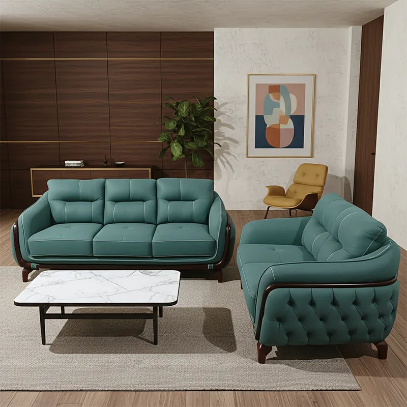 teal fabric sofa design premium sofa 3 seater wooden arms