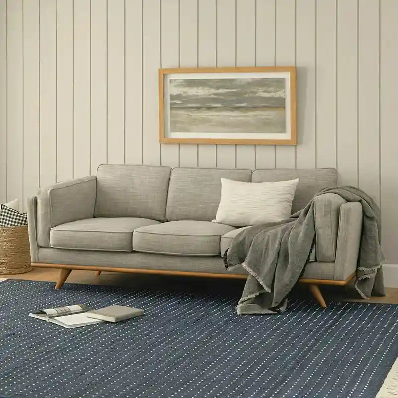 featuring a sturdy wooden base and sleek tapered legs