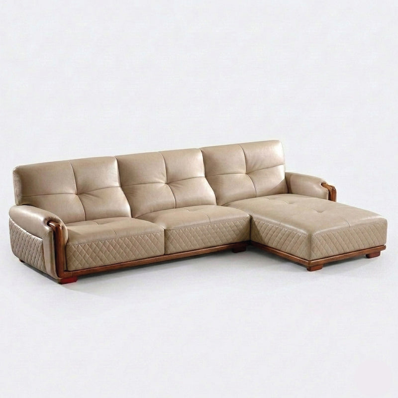 armrests are thick and rounded, supported by beautifully curved solid wooden frames