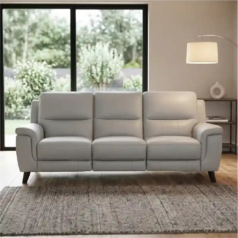 Contemporary cushioned couch with footrest premium sofa stylish sofa design leather finish