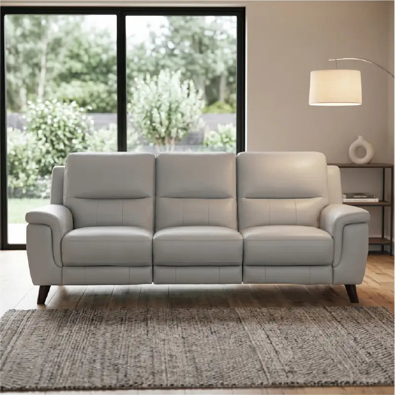 Contemporary cushioned couch with footrest premium sofa stylish sofa design leather finish