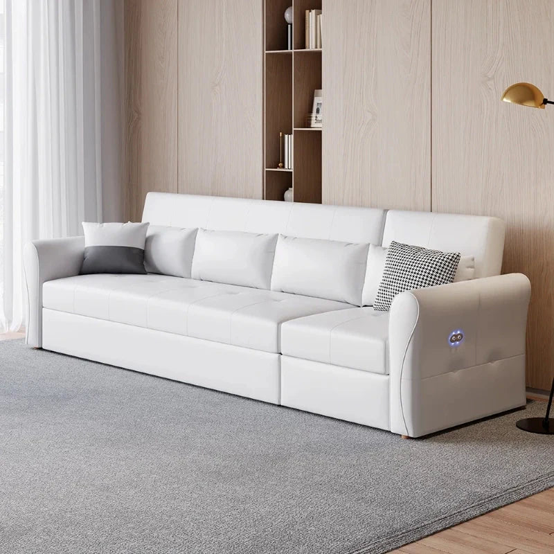 Pullout bed mechanism detail, sleeper sofa style, sofa bed couch silhouette