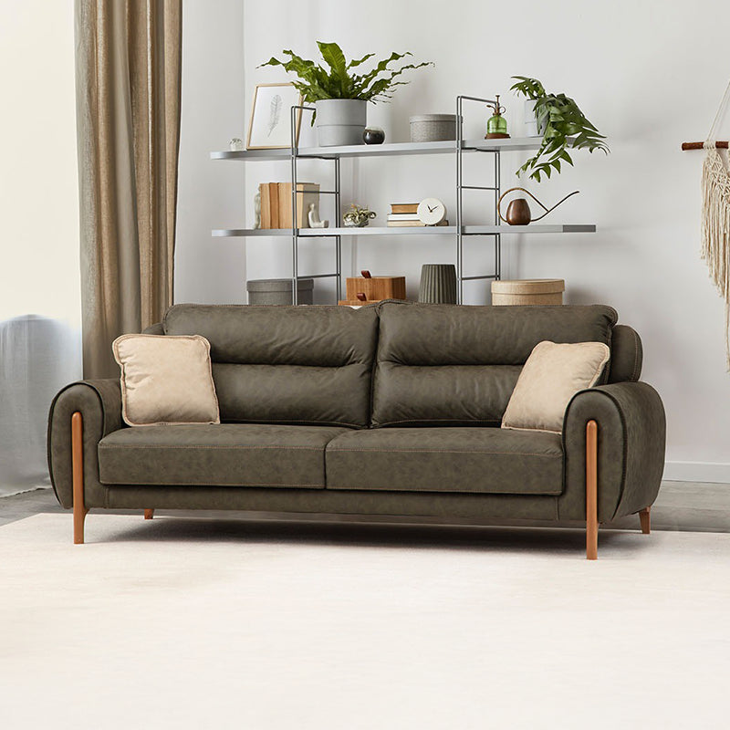 cushioned seating with wooden arms stylish sofa design contemporary sofa design 3 seater sofa