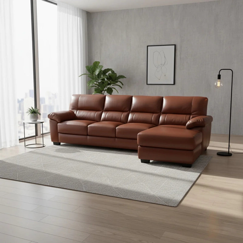 refined leather sofa created for contemporary Indian homes that value comfort