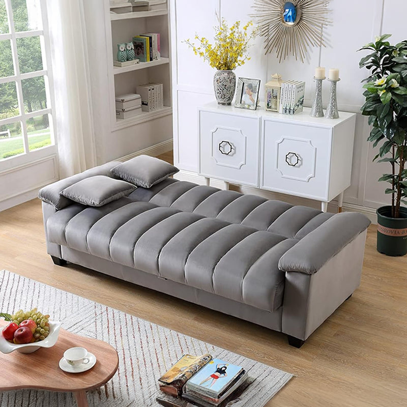 Modern sofa come bed collapsible sofa bed blue tufted cushioned sofa