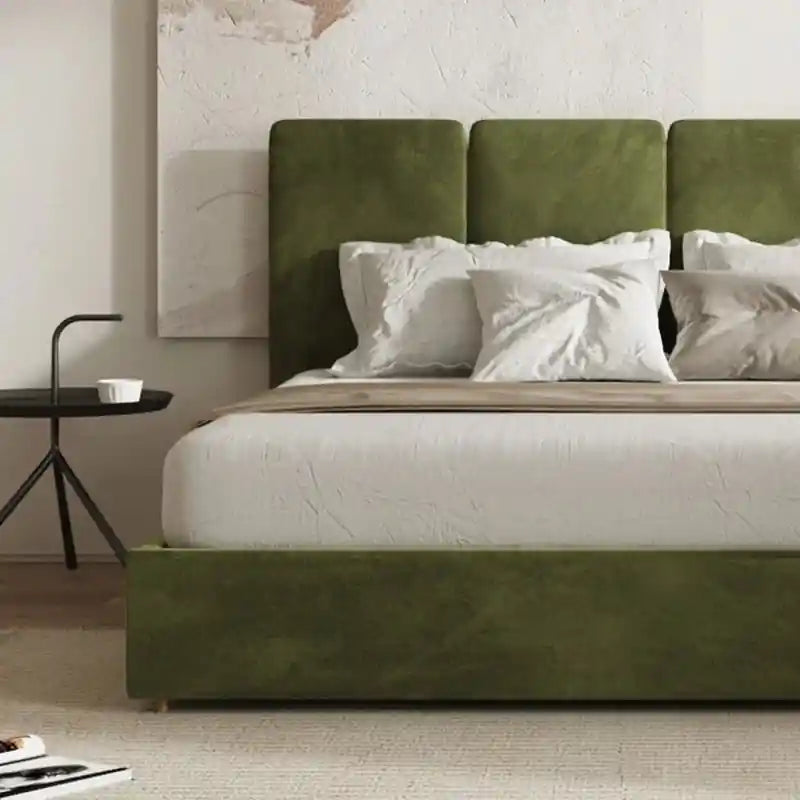 Side profile view with soft edges – modern bed design, cot design