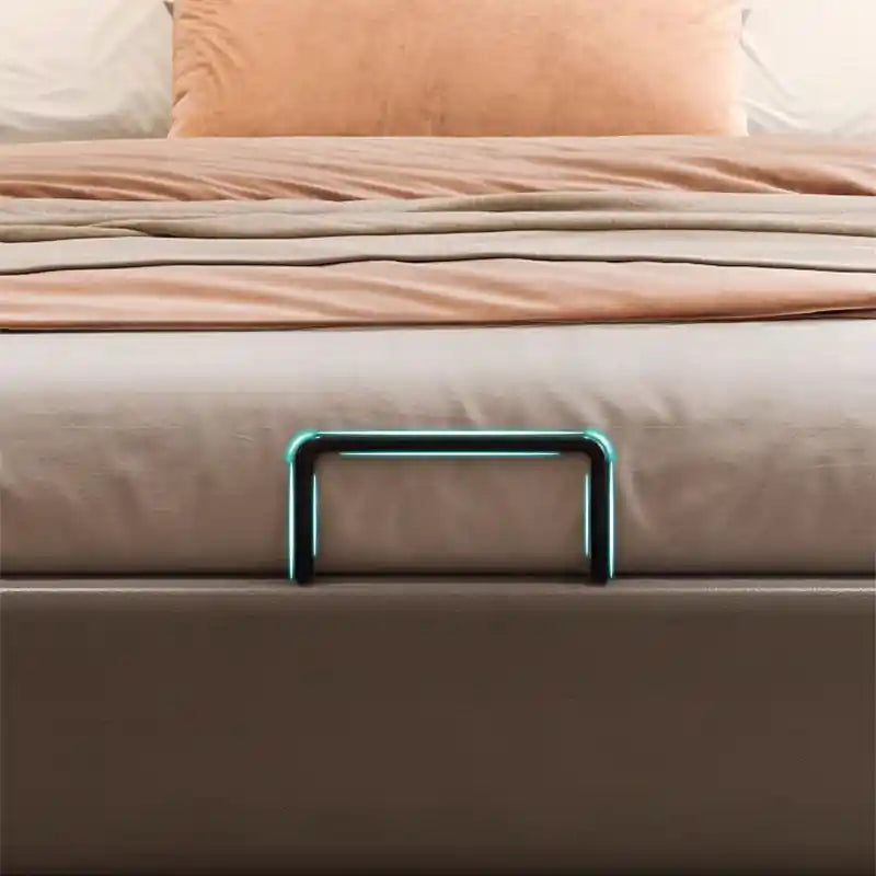 High padded headboard in plush finish, modern bed design, bed and cot, leatherette