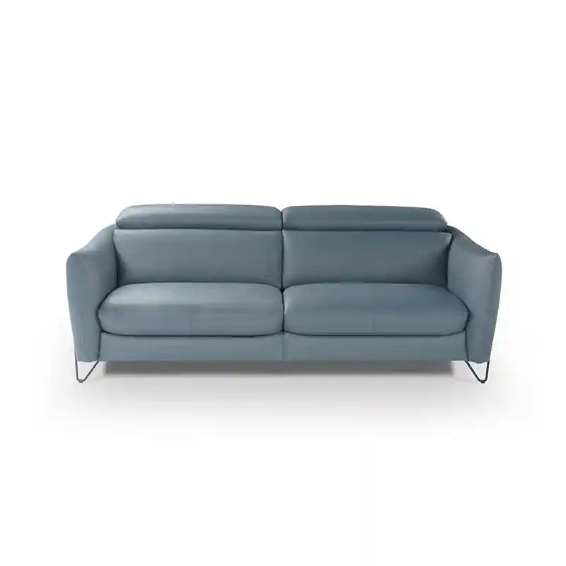 Contemporary couch with soft cushions, modern sofa design, stylish sofa design, blue upholstery