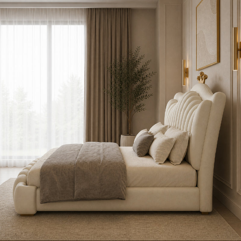 Modern bed and cot modern style bed design with slim rails and upholstered frame