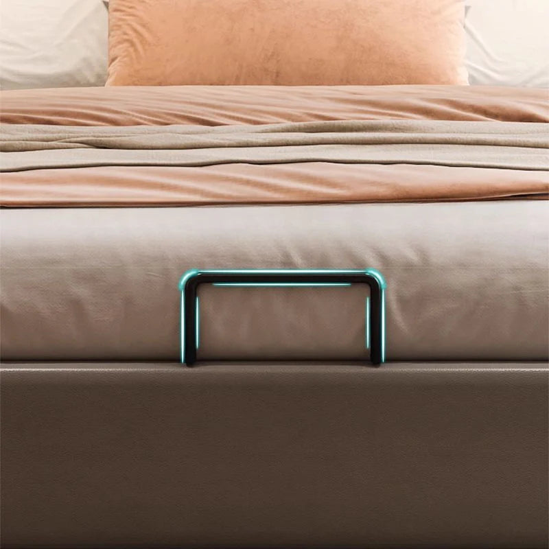Fully padded frame edges for safety and elegance, hydraulic bed, modern style bed design

