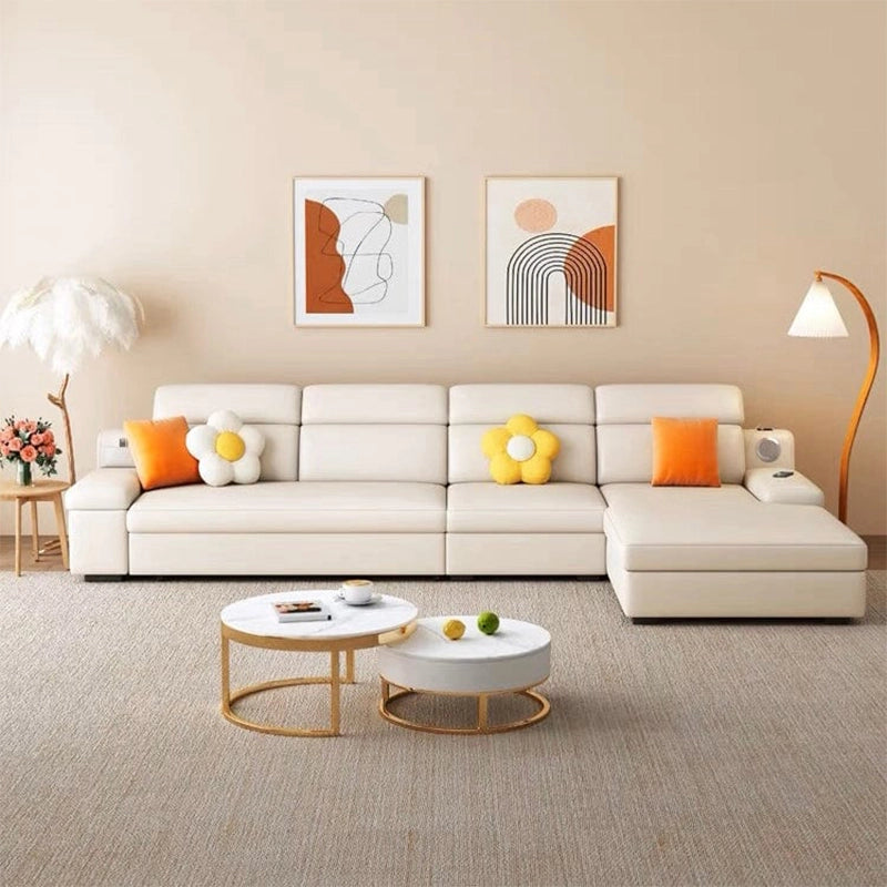 Urban sectional sofa design image with chaise, sofa cum bed design, settee bed, smooth finish