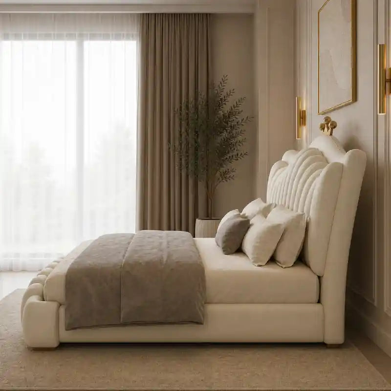 Modern bed and cot modern style bed design with slim rails and upholstered frame