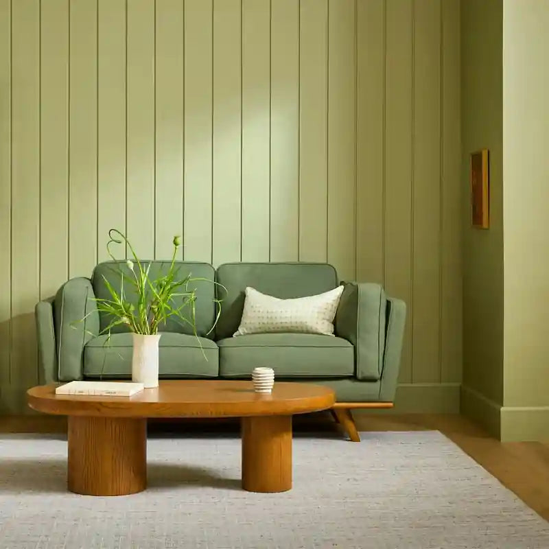 Elevated couch with tapered legs, stylish sofa design fabric couch light grey