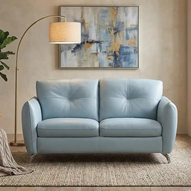 Plush seating leather couch picture with stylish sofa design and living room sofa set look