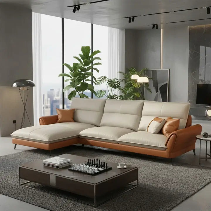 L shape sofa set with corner sofa styling and luxury sofa comfort