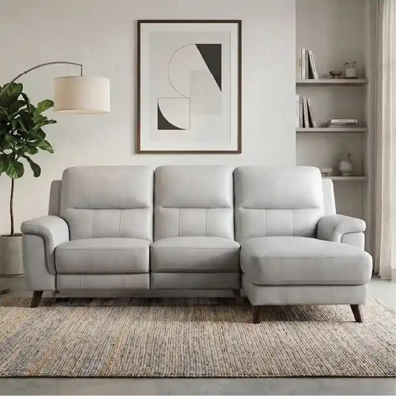 Modern grey three seater couch with wooden legs buy sofa online contemporary sofa design