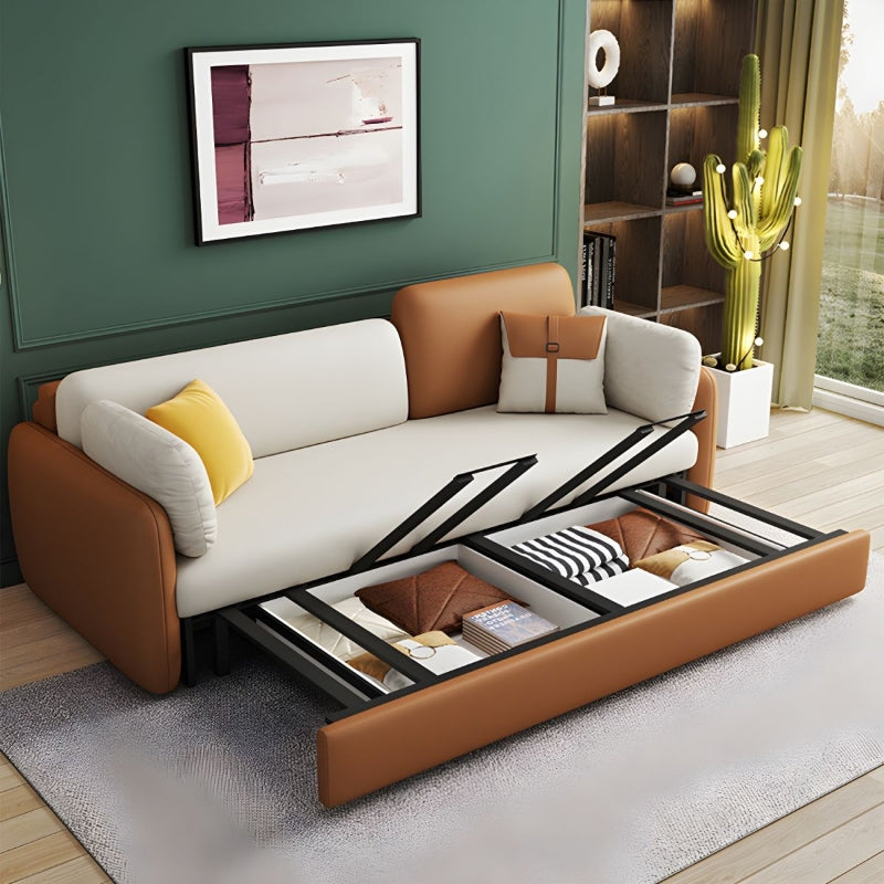 sofa extended into flat bed convertible sofa bed couch sleeper fabric finish