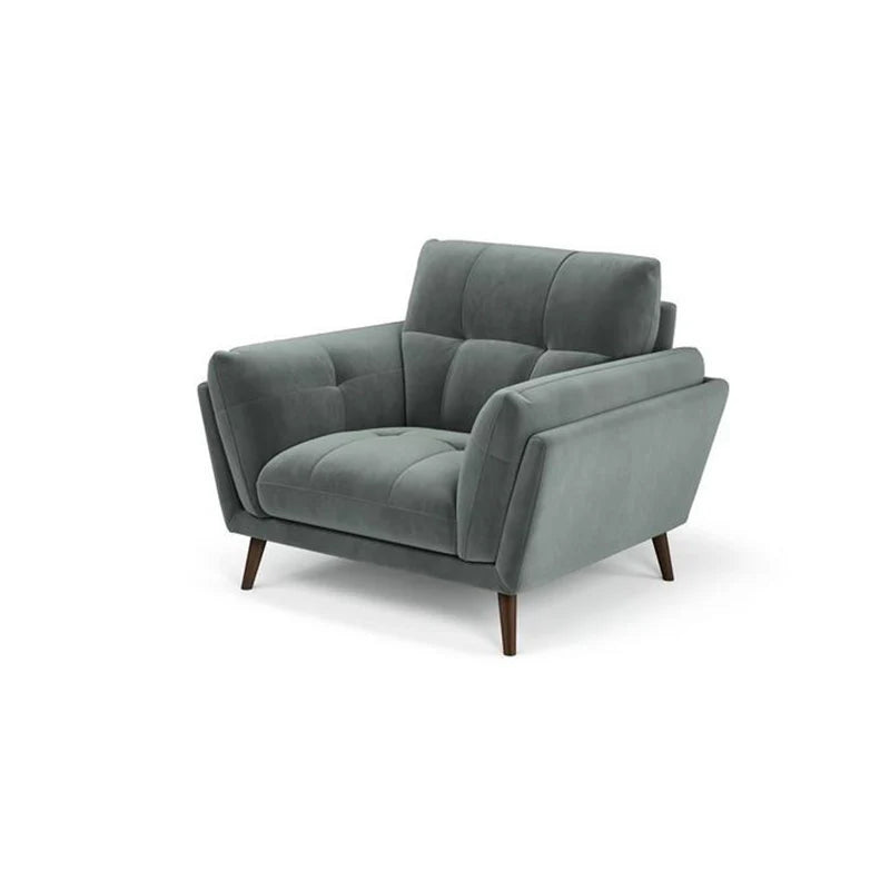 Wooden leg frame picture – living room sofa set, 1 seater sofa