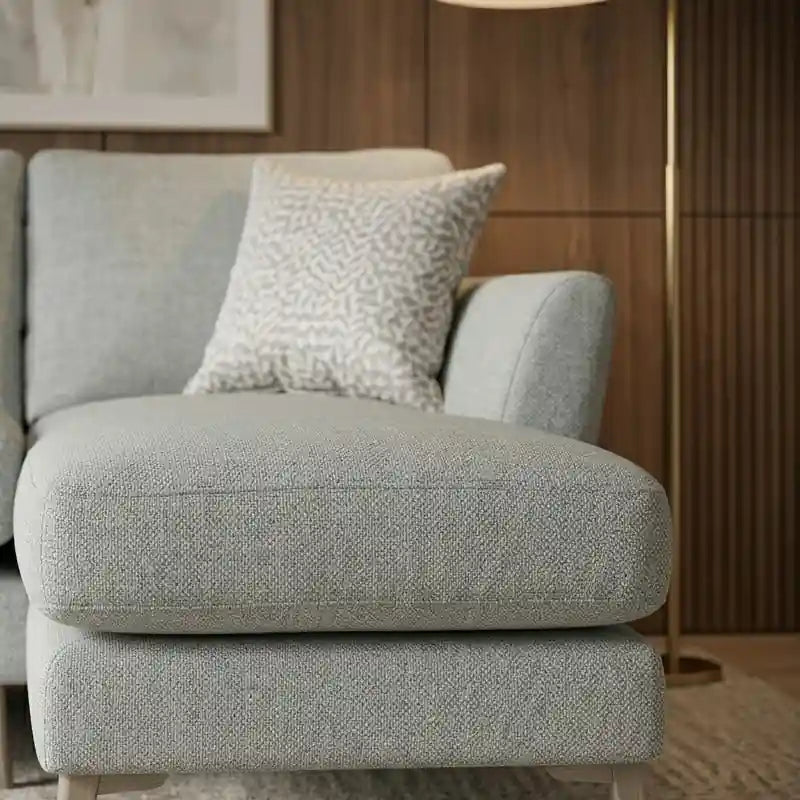 Soft grey fabric sofa with modern sofa design and living room sofa set, 3 seater configuration