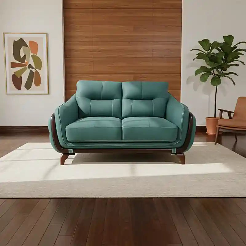 This sofa set suits elegant living rooms with refined design.