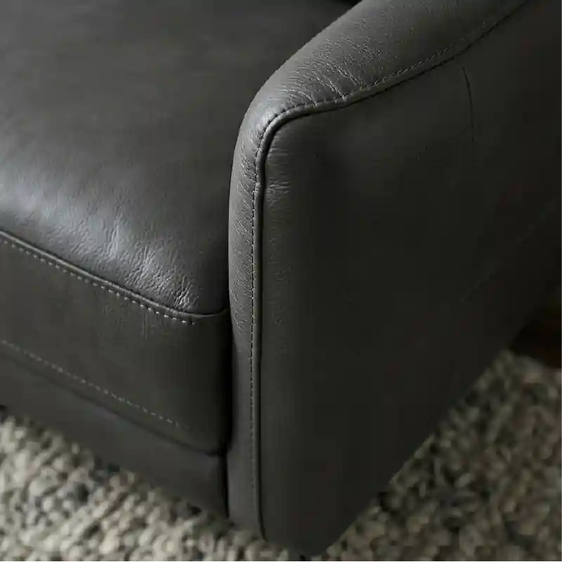 Sleek L-shaped couch with headrests, stylish sofa design corner sofa set leather black
