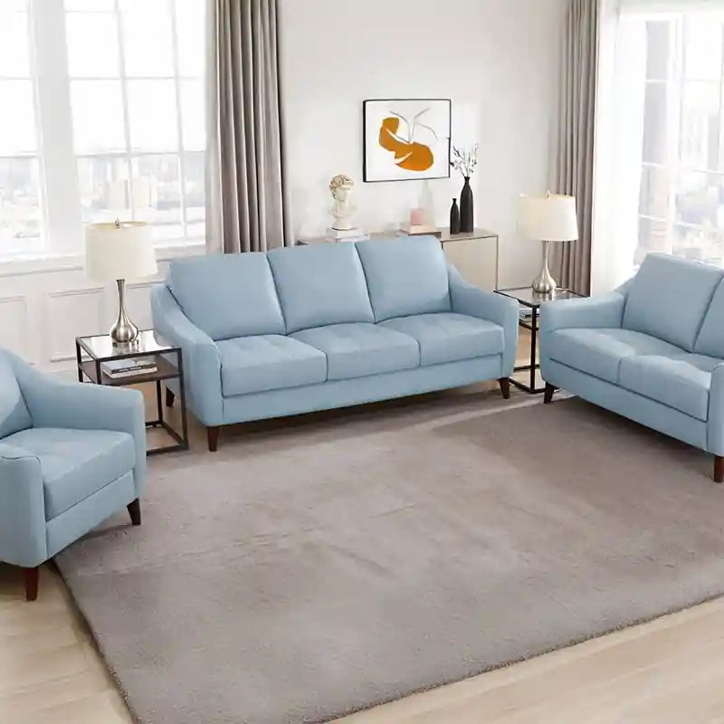 compact modern sofa with clean stitching, fabric sofa fabric couch 3 seater wooden base