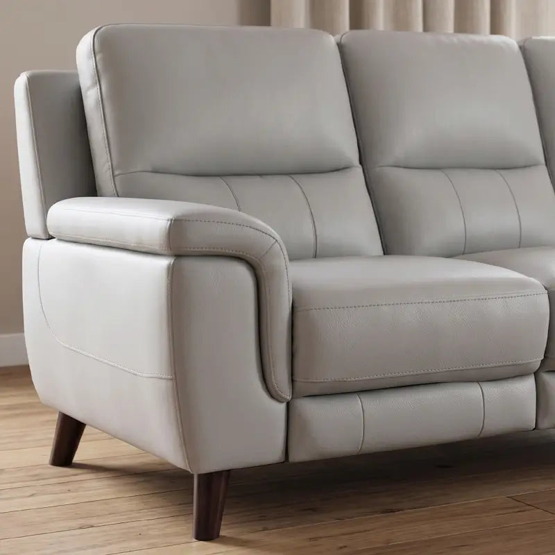 Soft padded leather sofa with high back support living room couch premium sofa 3 seater
