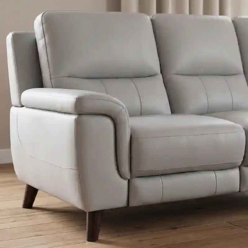 Soft padded leather sofa with high back support living room couch premium sofa 3 seater